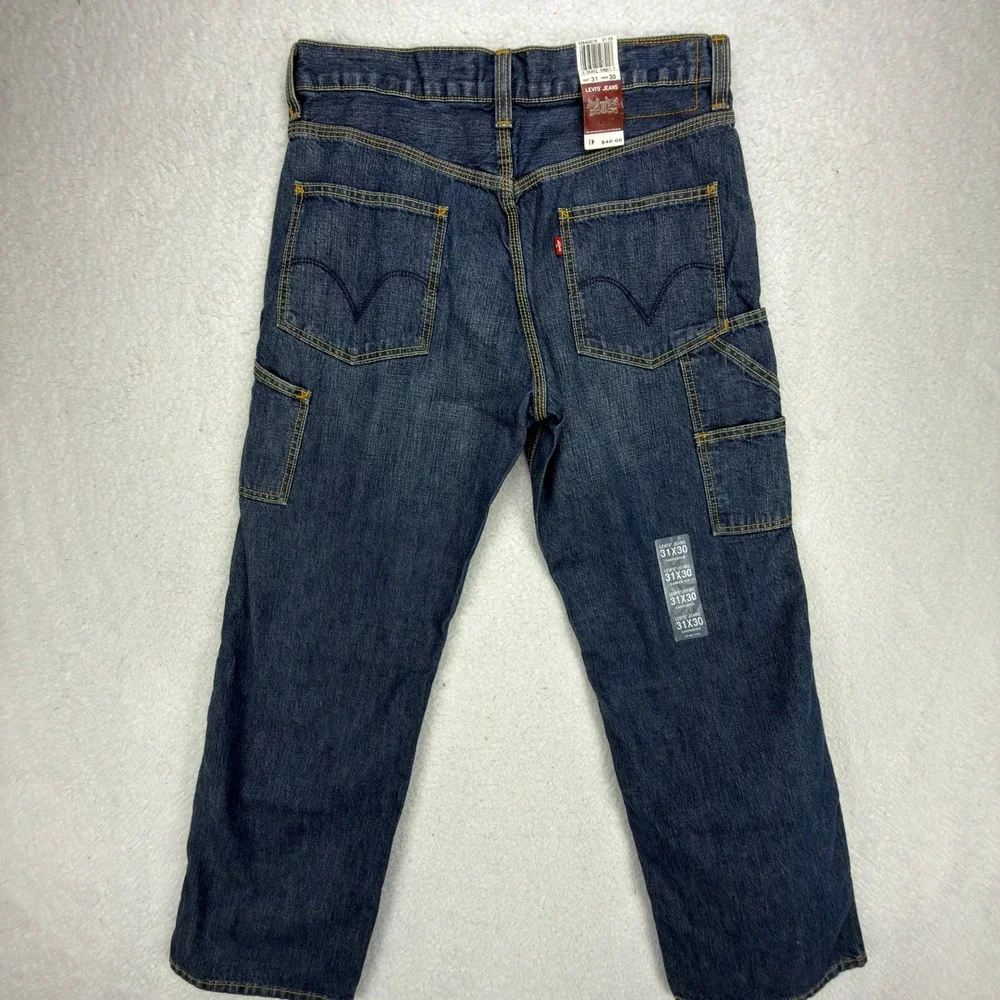 Levis 640 Carpenter Loose Straight Jeans Mens 31x30 Blue Denim Workwear NWT